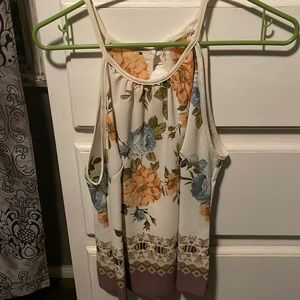 Floral strap blouse, size small